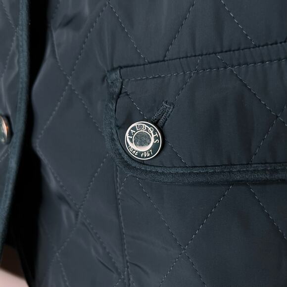 Talbots Teal Quilted Button Down Vest Petite Size large - Picture 4 of 7